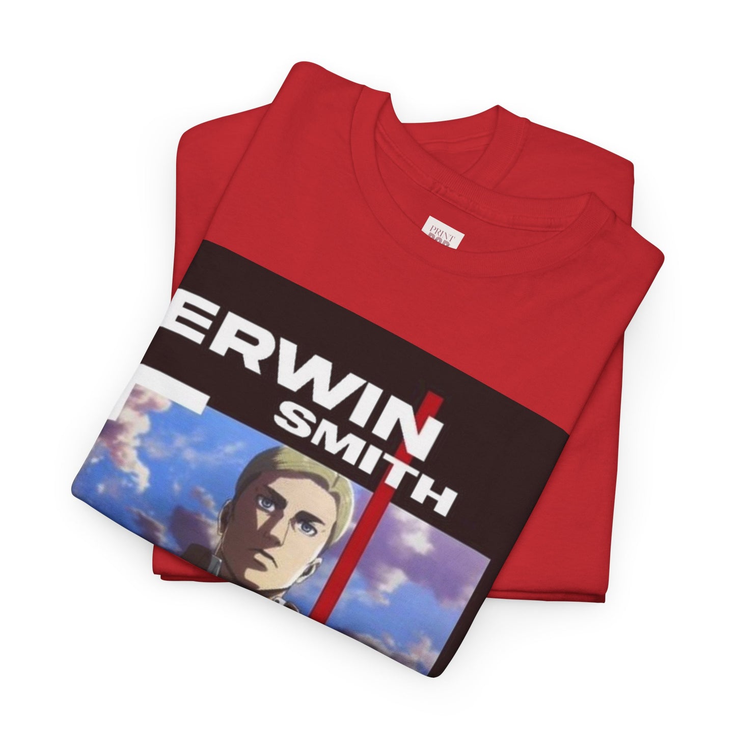 Attack On Titan Erwin Smith Unisex Heavy Cotton Tee - Vibrant and Stylish Design for Otaku Heads