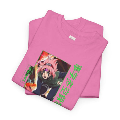 Naruto Shippuden Sakura Unisex Heavy Cotton Tee - Vibrant and Stylish Design for Otaku Heads