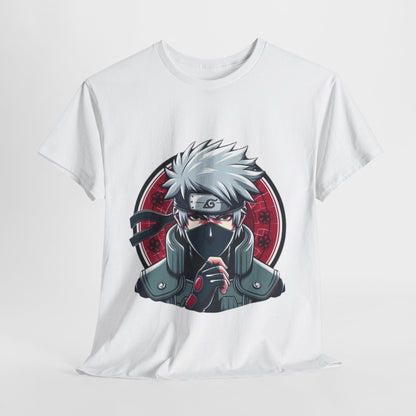 Naruto Shippuden Kakashi Unisex Heavy Cotton Tee - Vibrant and Stylish Design for Otaku Heads