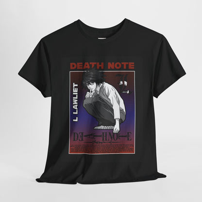 Death Note L Lawliet Unisex Heavy Cotton Tee - Vibrant and Stylish Design for Otaku Heads