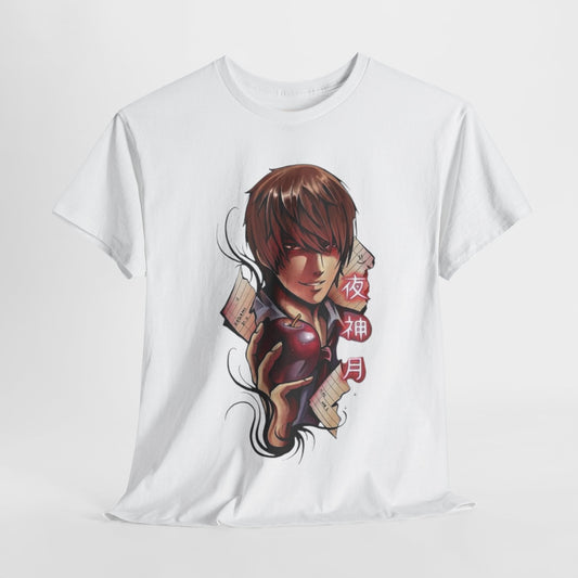 Death Note Light Yagami Unisex Heavy Cotton Tee - Vibrant and Stylish Design for Otaku Heads