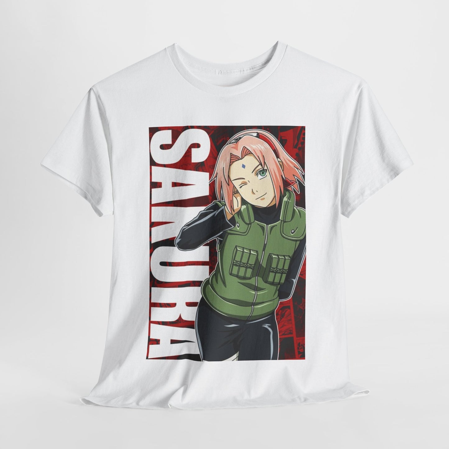 Naruto Shippuden Sakura Unisex Heavy Cotton Tee - Vibrant and Stylish Design for Otaku Heads