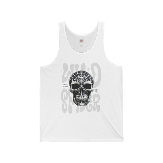 Wild Spirit Skull Unisex Jersey Tank for Festivals & Summer Vibes