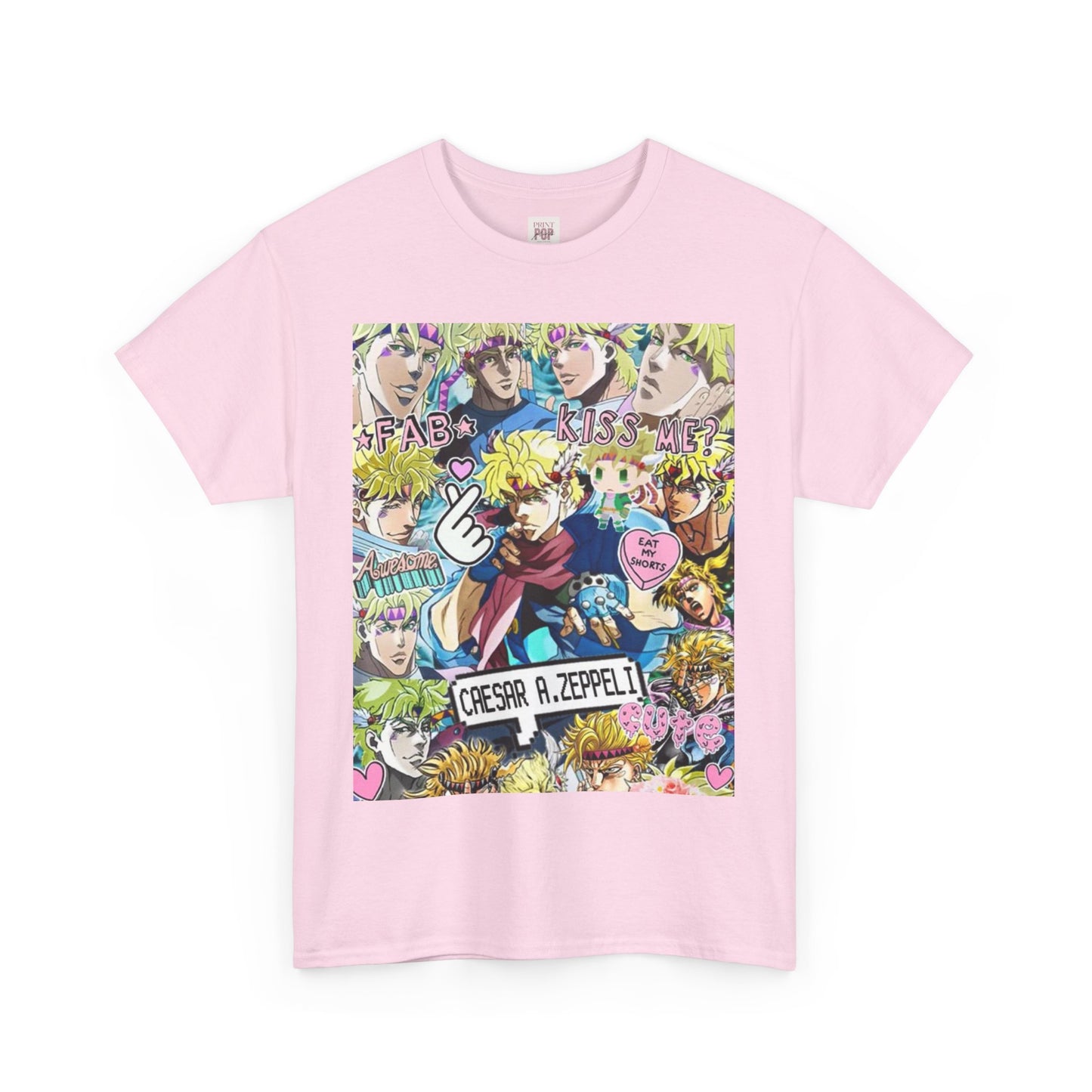 Jojo's Bizarre Adventure Caesar A. Zeppeli Unisex Heavy Cotton Tee - Vibrant and Stylish Design for Otaku Heads