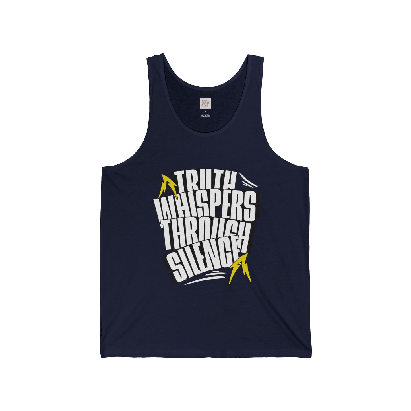 Unisex Jersey Tank - 'Truth Whispers Through Silence' Inspirational Tee