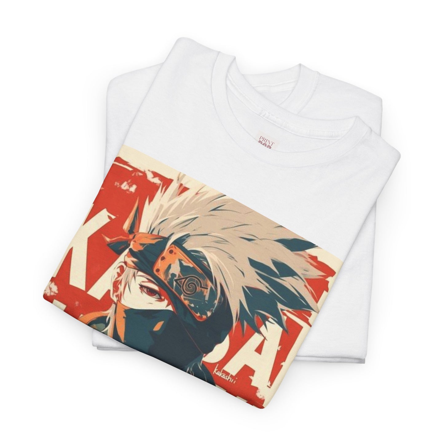 Naruto Shippuden Kakashi Unisex Heavy Cotton Tee - Vibrant and Stylish Design for Otaku Heads