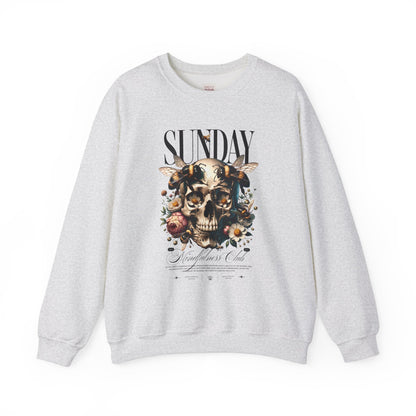 Skull Floral Art Crewneck Unisex Premium Heavy Blend Premium and Stylish Sweatshirt - Sunday Vibes