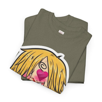 One Piece Sanji Unisex Heavy Cotton Tee - Vibrant and Stylish Design for Otaku Heads