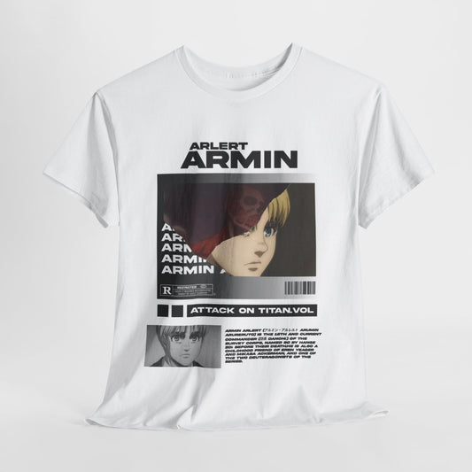 Attack On Titan Armin Arlert Unisex Heavy Cotton Tee - Vibrant and Stylish Design for Otaku Heads