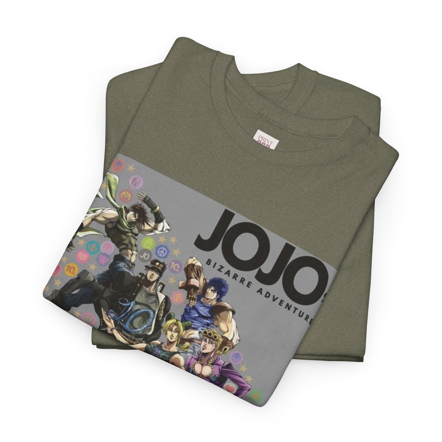 Jojo's Bizarre Adventure Unisex Heavy Cotton Tee - Vibrant and Stylish Design for Otaku Heads