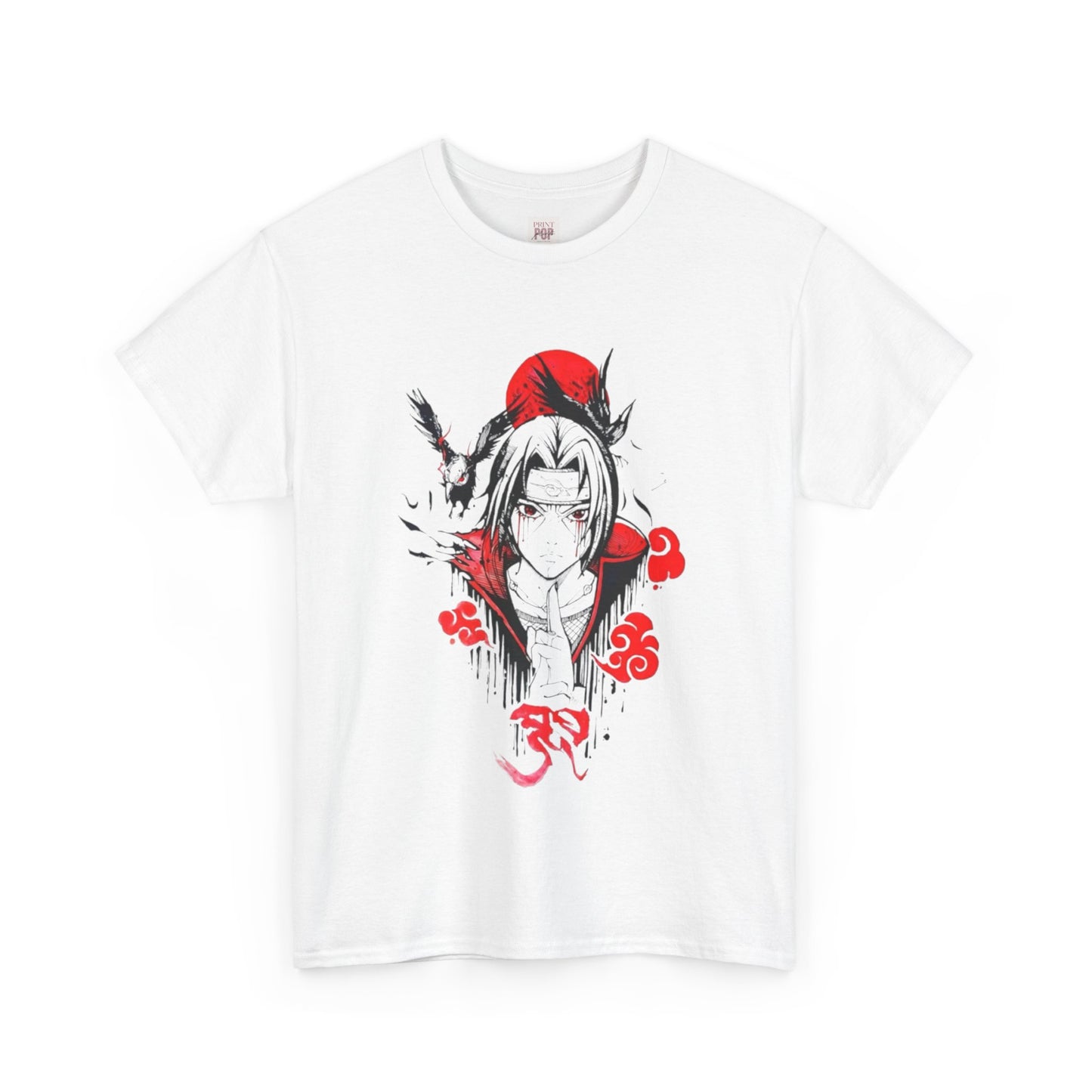 Naruto Shippuden Uchiha Itachi Unisex Heavy Cotton Tee - Vibrant and Stylish Design for Otaku Heads