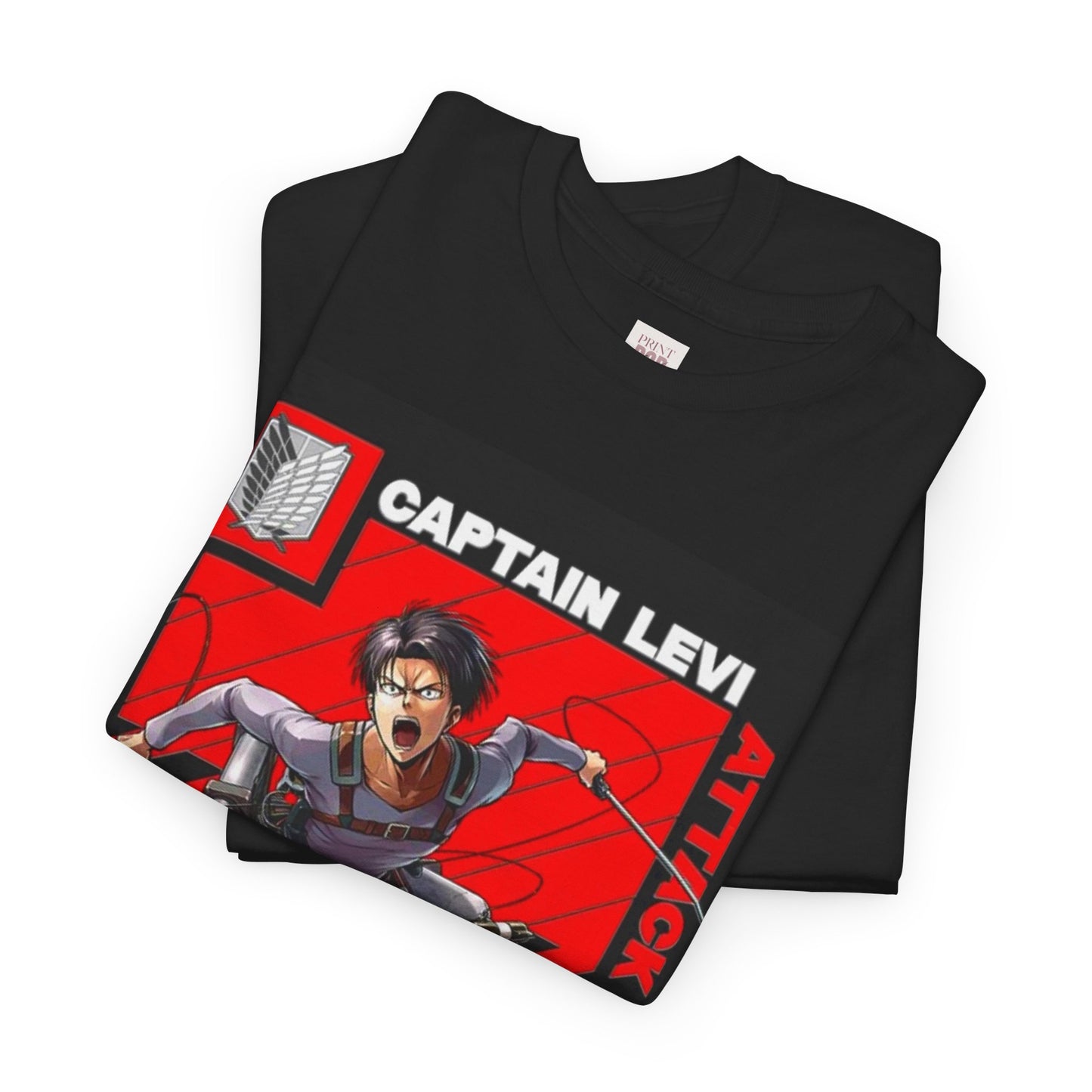 Attack On Titan Levi Ackerman Unisex Heavy Cotton Tee - Vibrant and Stylish Design for Otaku Heads