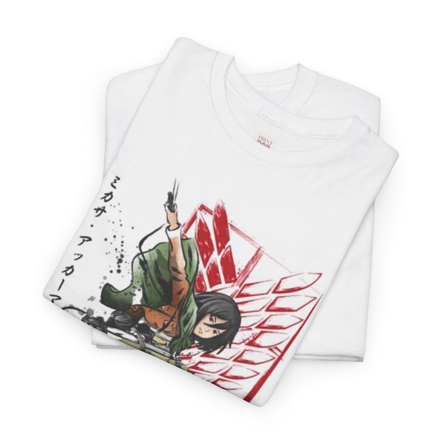 Attack On Titan Mikasa Ackerman Unisex Heavy Cotton Tee - Vibrant and Stylish Design for Otaku Heads