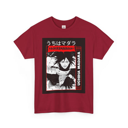 Naruto Shippuden Uchiha Madara Unisex Heavy Cotton Tee - Vibrant and Stylish Design for Otaku Heads