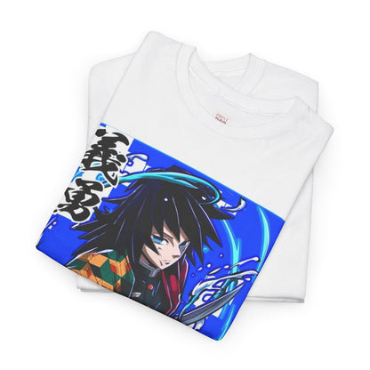 Demon Slayer Giyu Tomioka Unisex Heavy Cotton Tee - Vibrant and Stylish Design for Otaku Heads