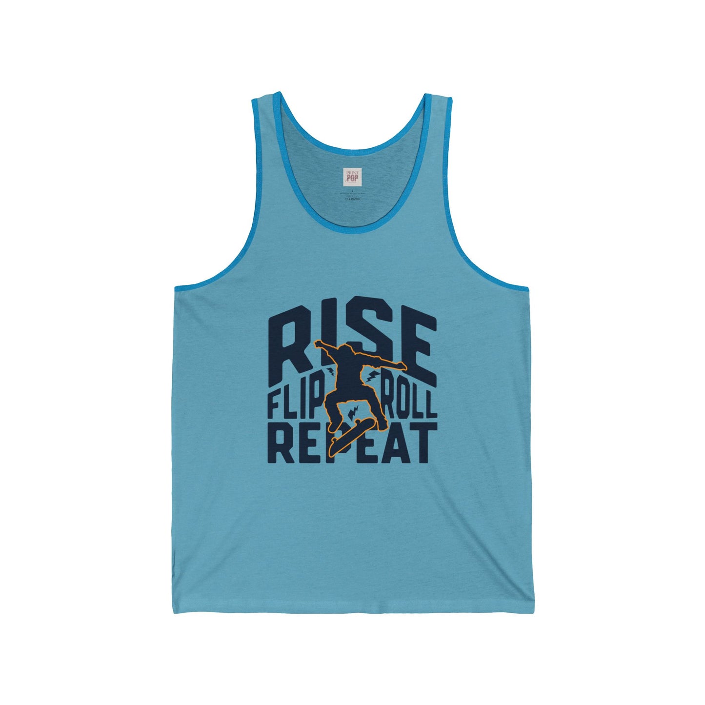 Skateboarding Unisex Jersey Tank - "Rise, Flip, Roll, Repeat"