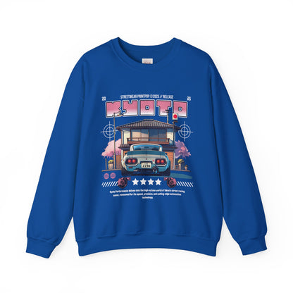 Kyoto Retro Car Unisex Crewneck Sweatshirt - Vintage Style Automotive Apparel