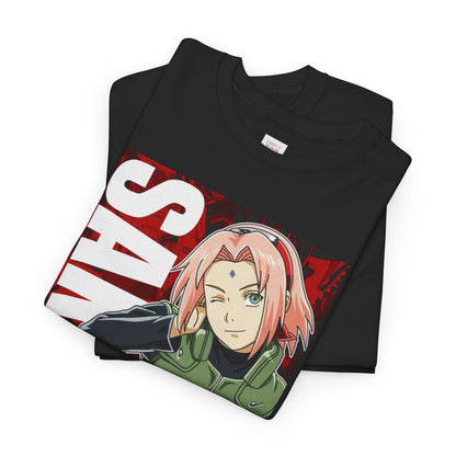 Naruto Shippuden Sakura Unisex Heavy Cotton Tee - Vibrant and Stylish Design for Otaku Heads