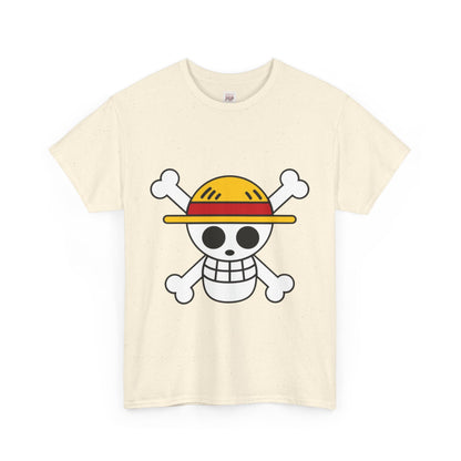 One Piece Logo Unisex Heavy Cotton Tee - Vibrant and Stylish Design for Otaku Heads