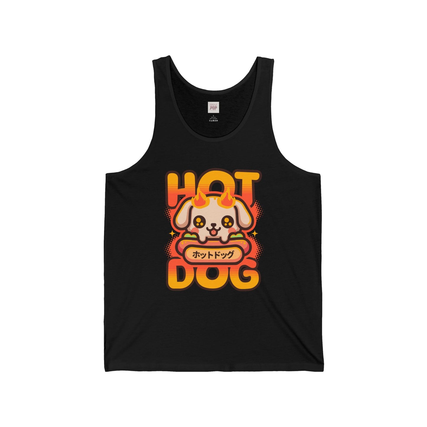 Fun Hot Dog Graphic Unisex Jersey Tank - Perfect for Comfortable Casual Outings