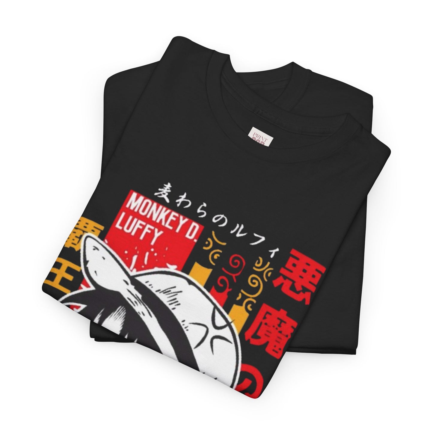 One Piece Luffy Unisex Heavy Cotton Tee - Vibrant and Stylish Design for Otaku Heads