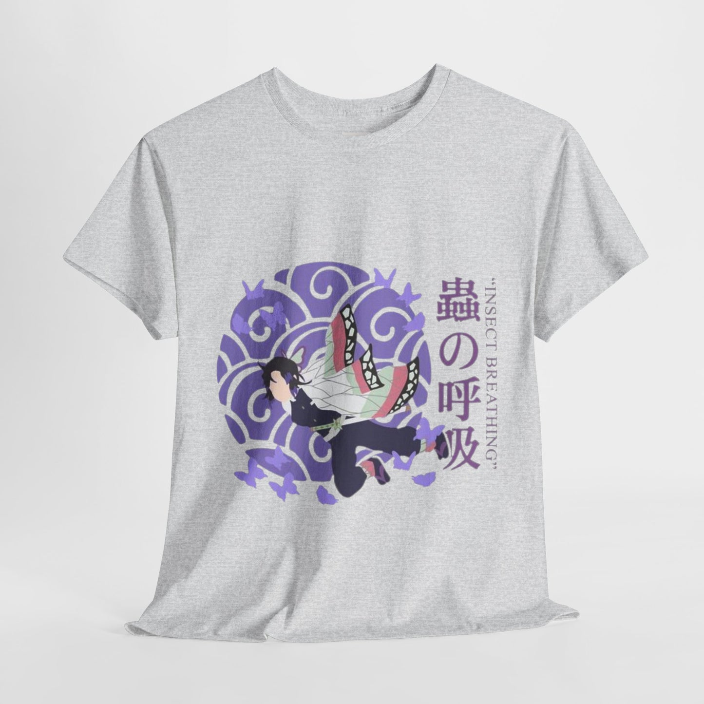 Demon Slayer Kocho Shinobu Unisex Heavy Cotton Tee - Vibrant and Stylish Design for Otaku Heads