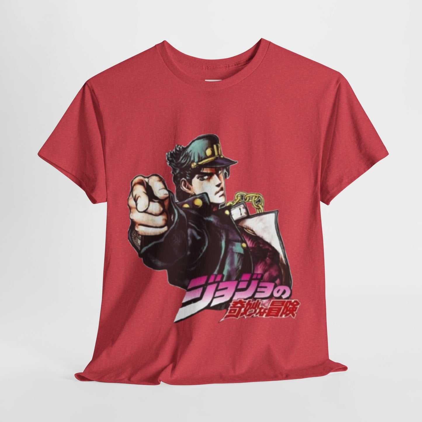 Jojo's Bizarre Adventure Unisex Heavy Cotton Tee - Vibrant and Stylish Design for Otaku Heads