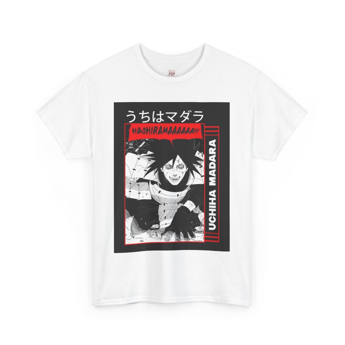 Naruto Shippuden Uchiha Madara Unisex Heavy Cotton Tee - Vibrant and Stylish Design for Otaku Heads