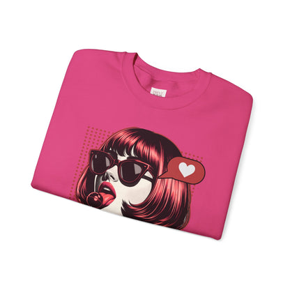 Retro Girl Graphic Unisex Heavy Blend Premium, Stylish and Comfortable Sweatshirt