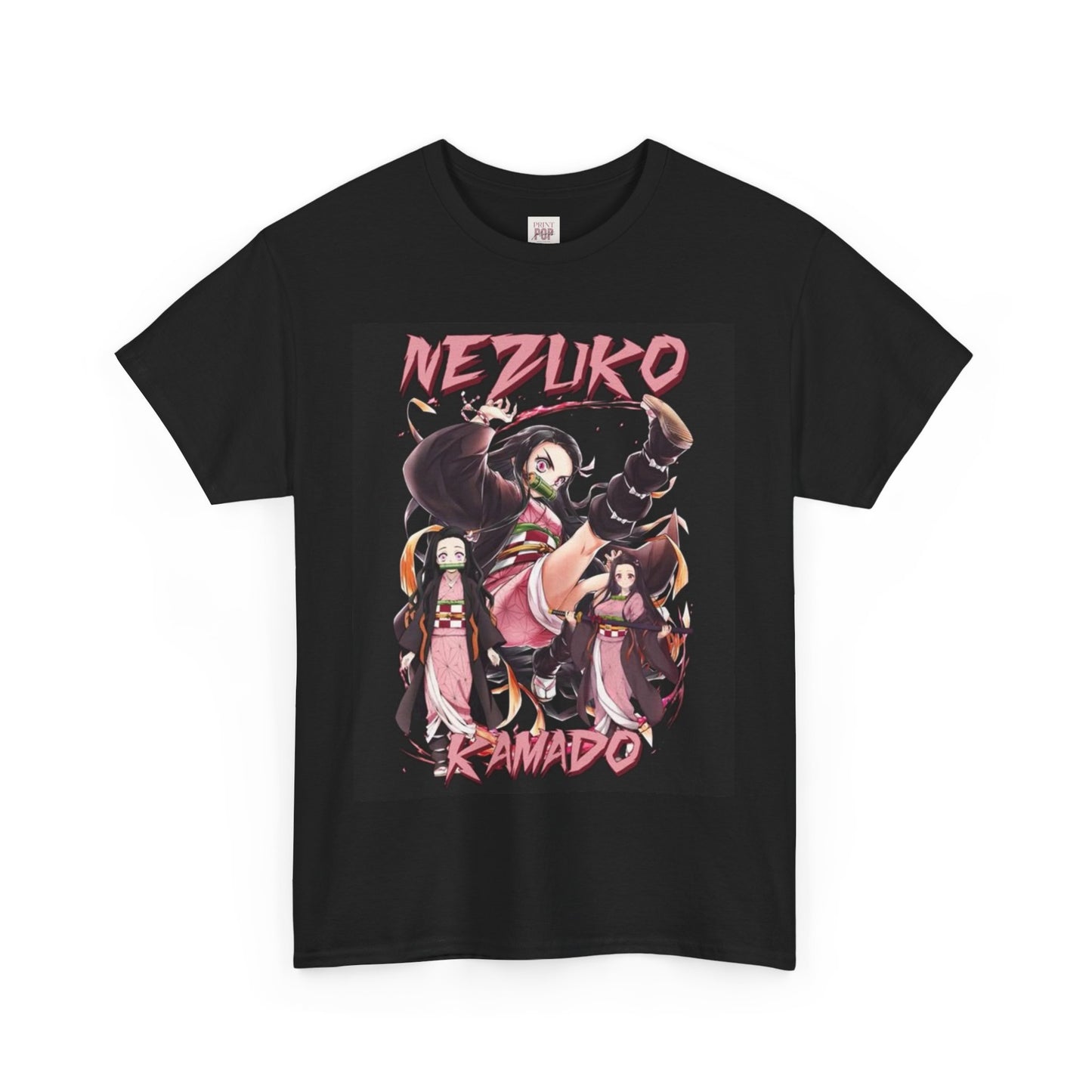 Demon Slayer Nezuko Kamado Unisex Heavy Cotton Tee - Vibrant and Stylish Design for Otaku Heads