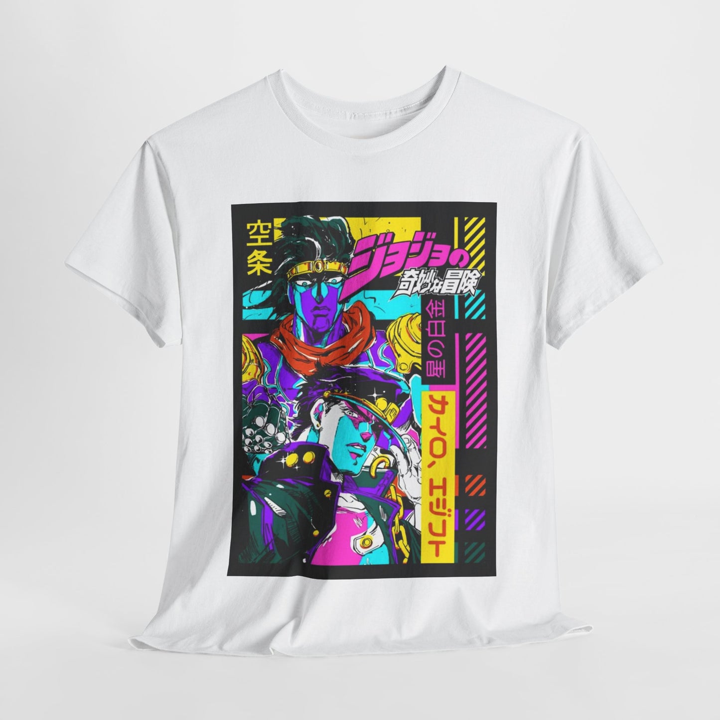 Jojo's Bizarre Adventure Unisex Heavy Cotton Tee - Vibrant and Stylish Design for Otaku Heads