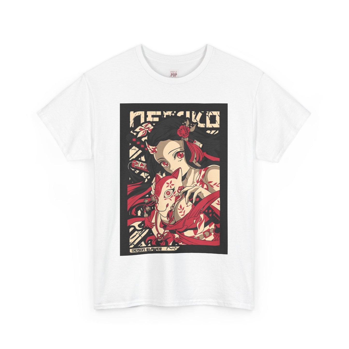 Demon Slayer Nezuko Kamado Unisex Heavy Cotton Tee - Vibrant and Stylish Design for Otaku Heads