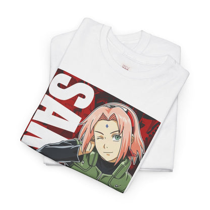 Naruto Shippuden Sakura Unisex Heavy Cotton Tee - Vibrant and Stylish Design for Otaku Heads