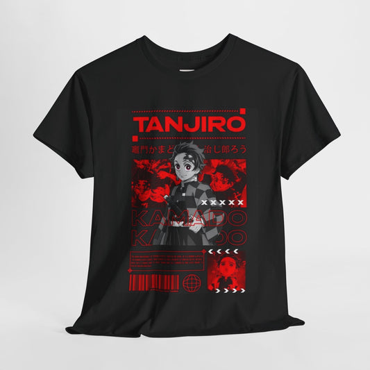 Demon Slayer Kamado Tanjiro Unisex Heavy Cotton Tee - Vibrant and Stylish Design for Otaku Heads