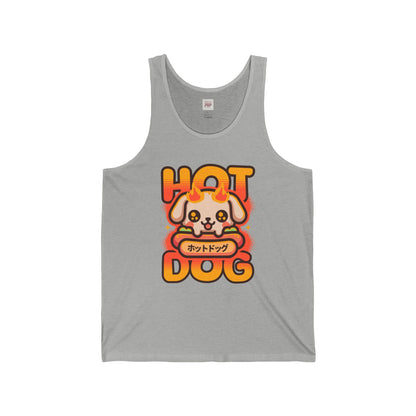 Fun Hot Dog Graphic Unisex Jersey Tank - Perfect for Comfortable Casual Outings