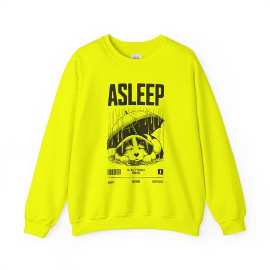 Cozy Dog-Themed Crewneck Sweatshirt - "ASLEEP" Design