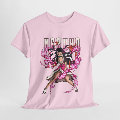 Demon Slayer Nezuko Kamado Unisex Heavy Cotton Tee - Vibrant and Stylish Design for Otaku Heads