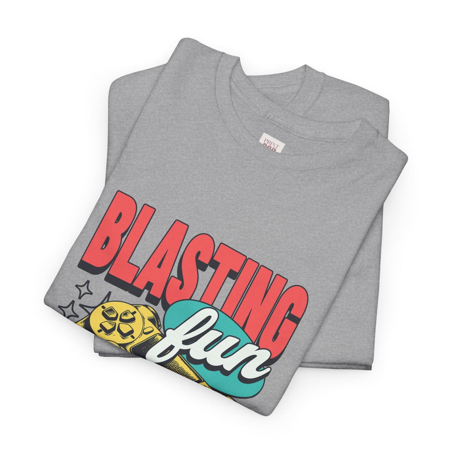 Blasting Fun Gaming Tee - Retro Controller Graphic Cotton T-Shirt