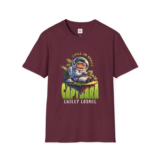 Chill in Space Astronaut T-Shirt - Unisex Softstyle Tee for Cosmic Lovers