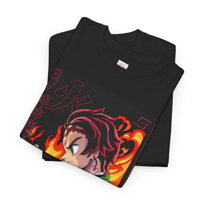 Demon Slayer Kamado Tanjiro Unisex Heavy Cotton Tee - Vibrant and Stylish Design for Otaku Heads