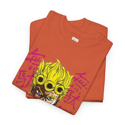 Jojo's Bizarre Adventure Giorno Giovanna Unisex Heavy Cotton Tee - Vibrant and Stylish Design for Otaku Heads