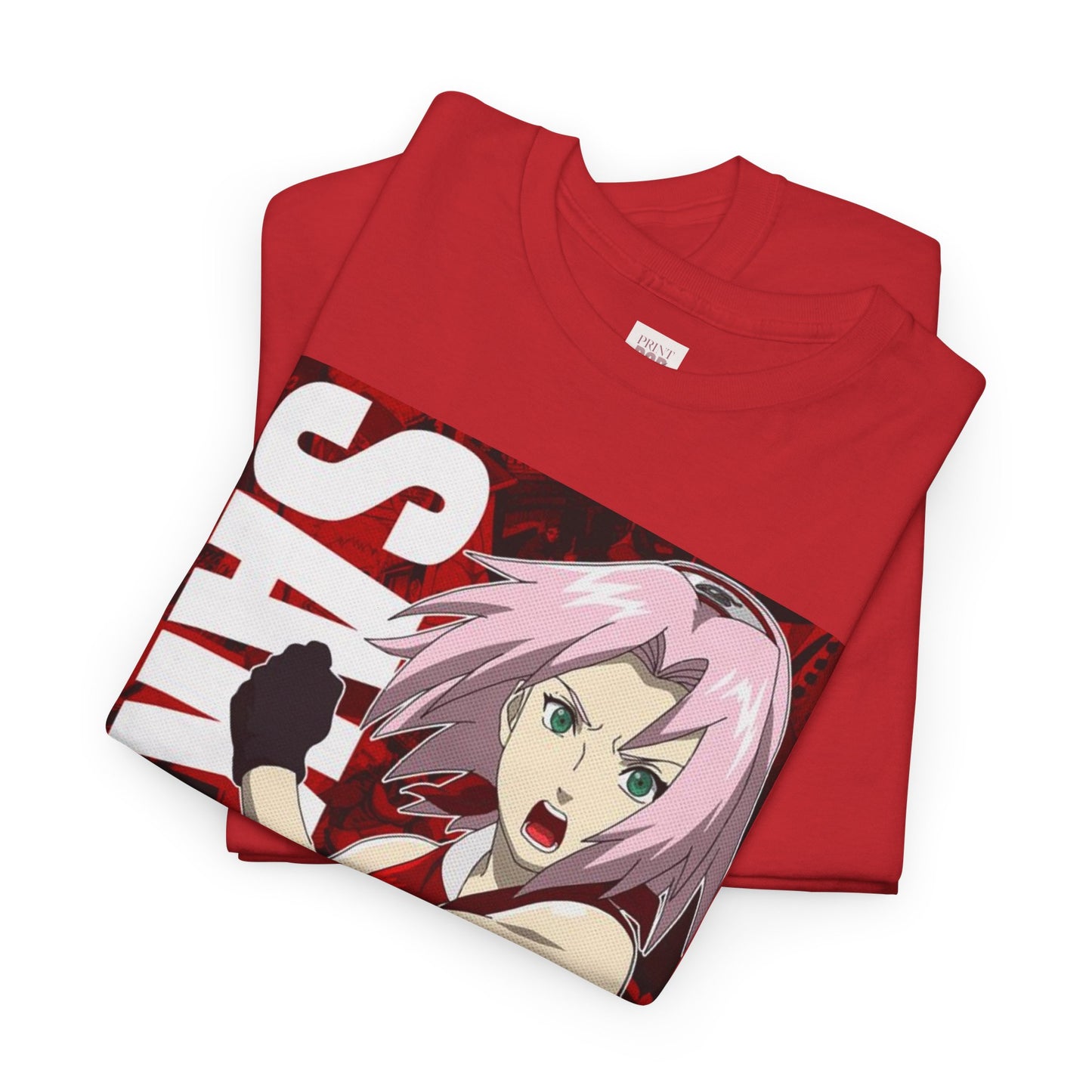 Naruto Shippuden Sakura Unisex Heavy Cotton Tee - Vibrant and Stylish Design for Otaku Heads