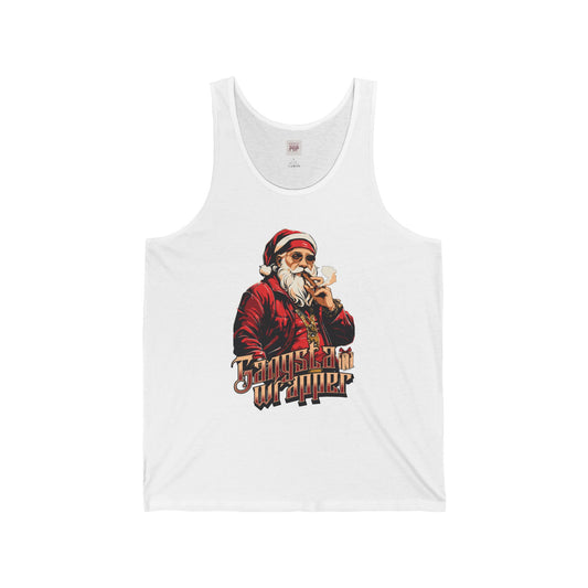 Funny Santa Wrapper Unisex Heavy Blend Premium Jersey Tank