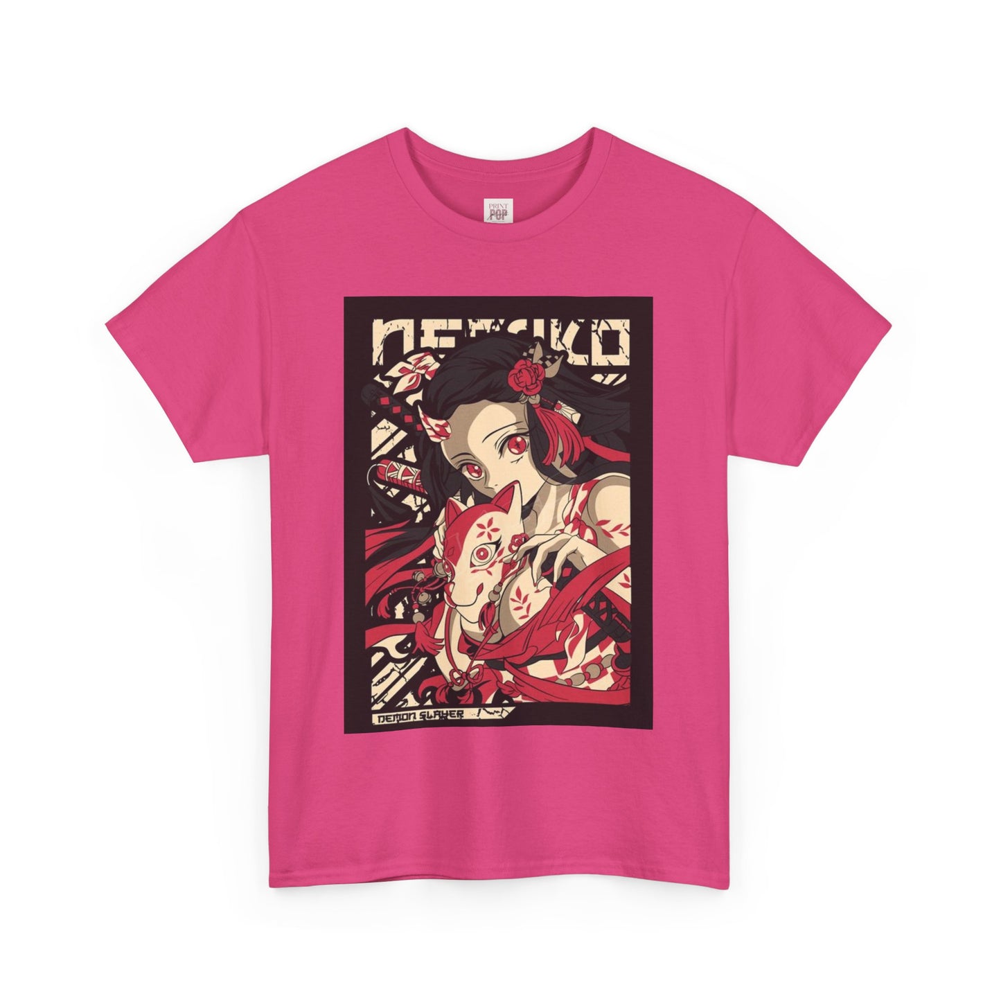 Demon Slayer Nezuko Kamado Unisex Heavy Cotton Tee - Vibrant and Stylish Design for Otaku Heads