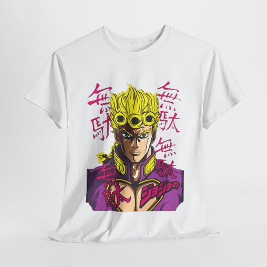 Jojo's Bizarre Adventure Giorno Giovanna Unisex Heavy Cotton Tee - Vibrant and Stylish Design for Otaku Heads