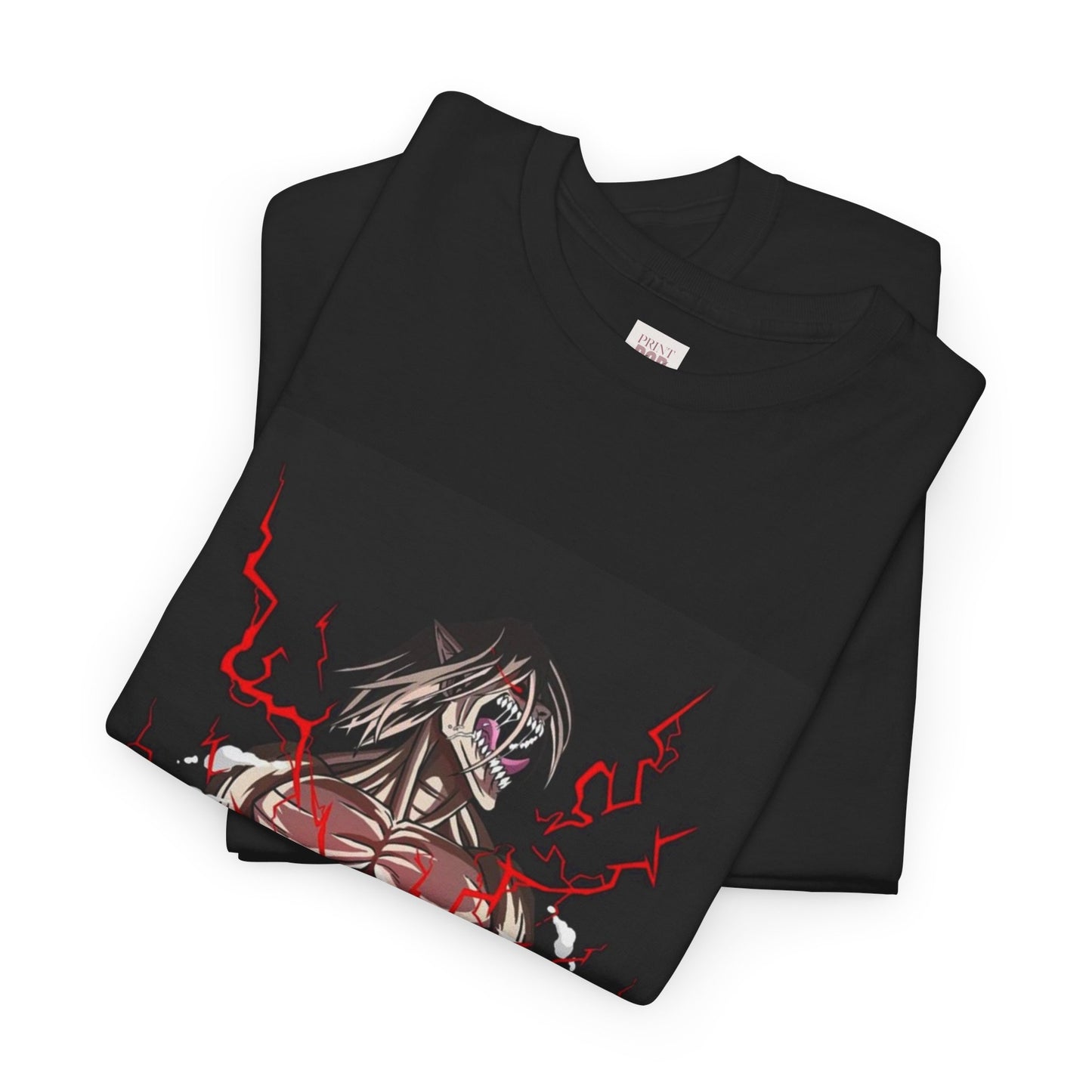 Attack On Titan Eren Jaeger Unisex Heavy Cotton Tee - Vibrant and Stylish Design for Otaku Heads