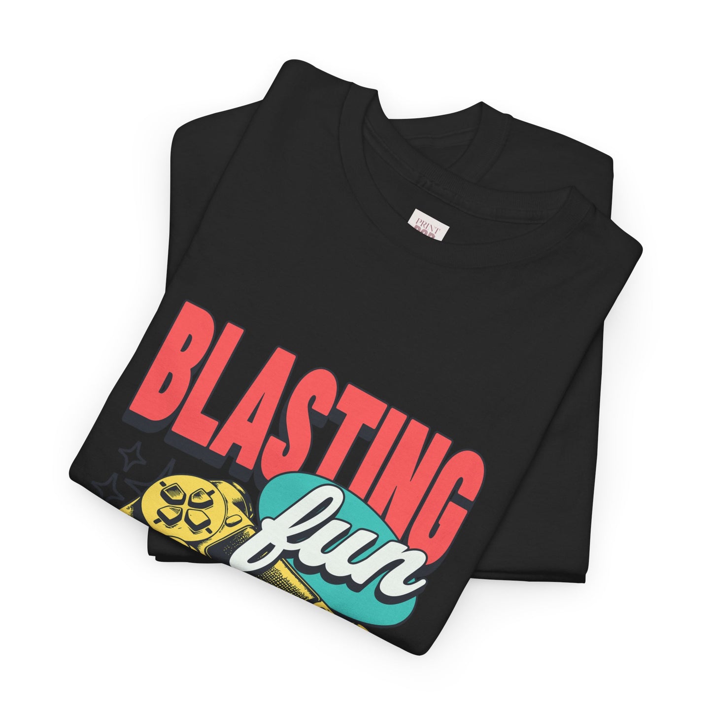 Blasting Fun Gaming Tee - Retro Controller Graphic Cotton T-Shirt