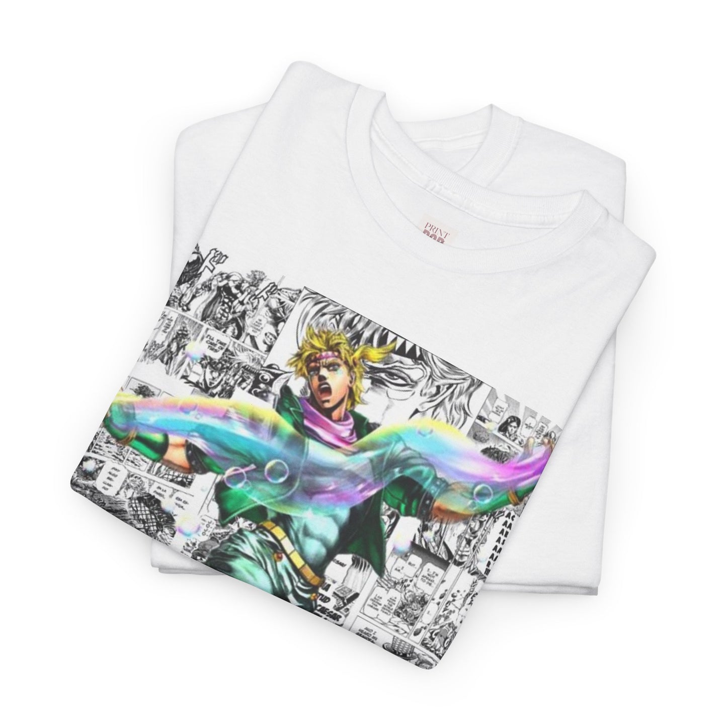 Jojo's Bizarre Adventure Caesar A. Zeppeli Unisex Heavy Cotton Tee - Vibrant and Stylish Design for Otaku Heads