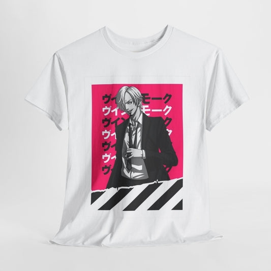 One Piece Sanji Unisex Heavy Cotton Tee - Vibrant and Stylish Design for Otaku Heads