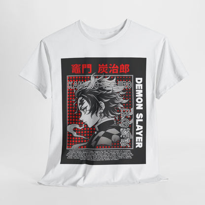 Demon Slayer Kamado Tanjiro Unisex Heavy Cotton Tee - Vibrant and Stylish Design for Otaku Heads